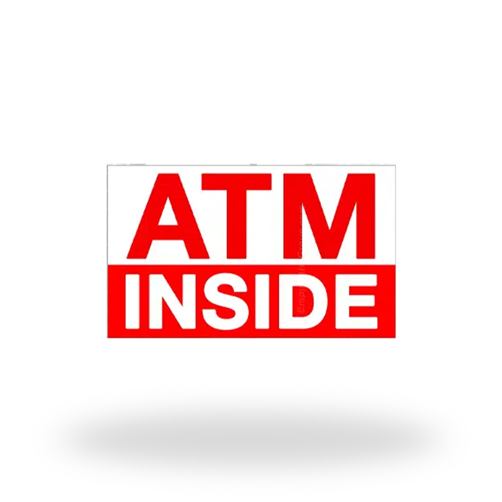 ATM Inside 3x5 Single Sided ATM Decal